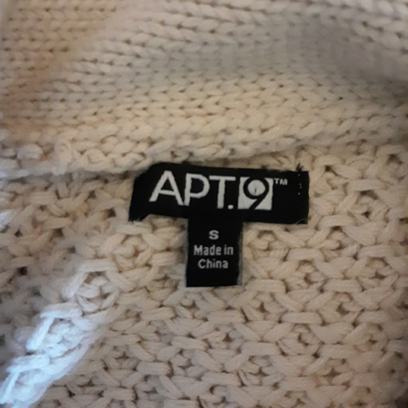 Apt 9 Cream Half-Sleeve Cable Knit Sweater - Picture 8 of 8